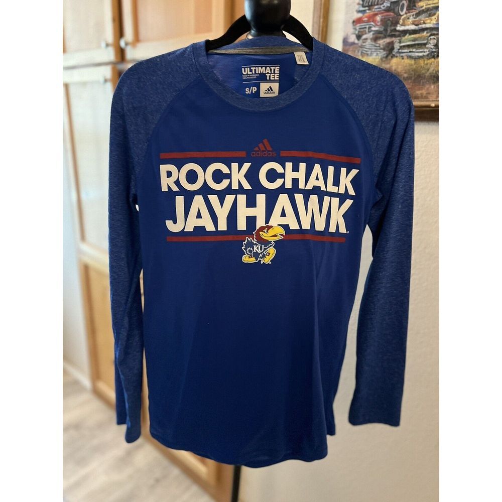 Adidas Ultimate Tee Rock Chalk Jayhawks Small Shirt (181)
